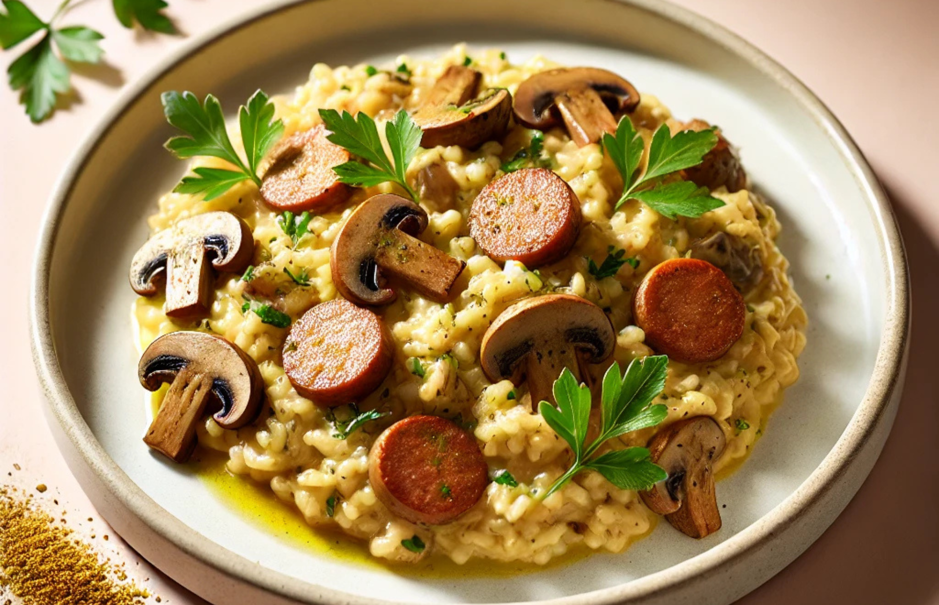 Risotto Funghi e Salsiccia
