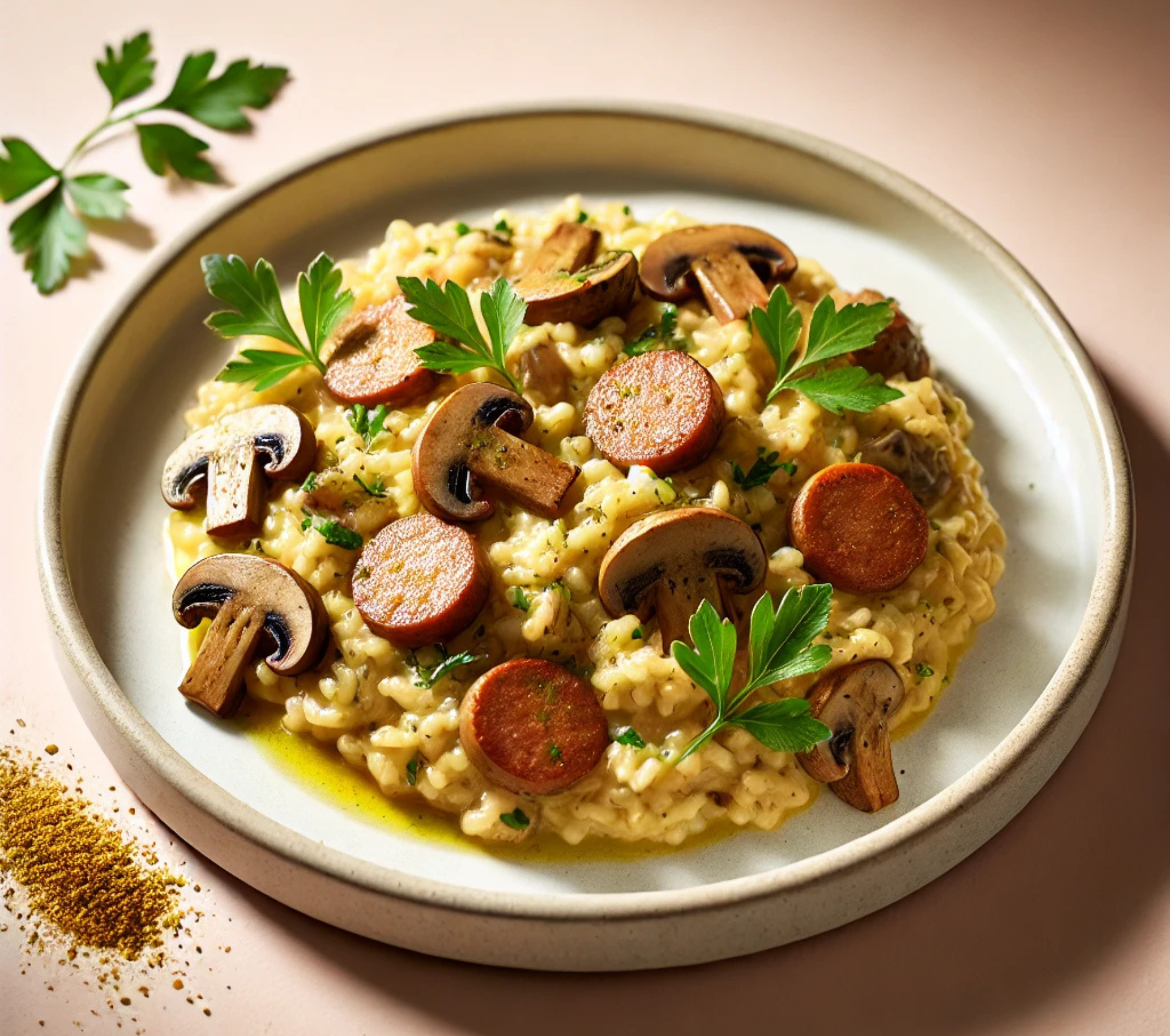 Risotto Funghi e Salsiccia