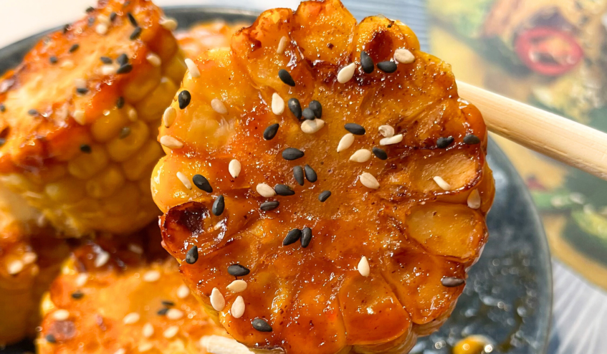 Pannocchie arrostite in salsa teriyaki