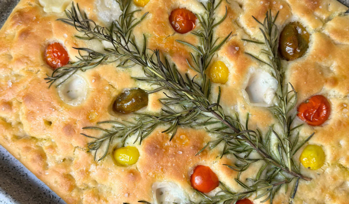 Focaccia con albero di Natale