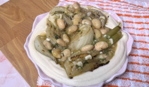 Finocchi con crema di fagioli al limone