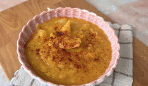 Vellutata di zucca, porri e cannellini con lasagne