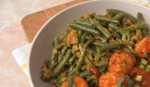 Fagiolini gratinati al pomodoro