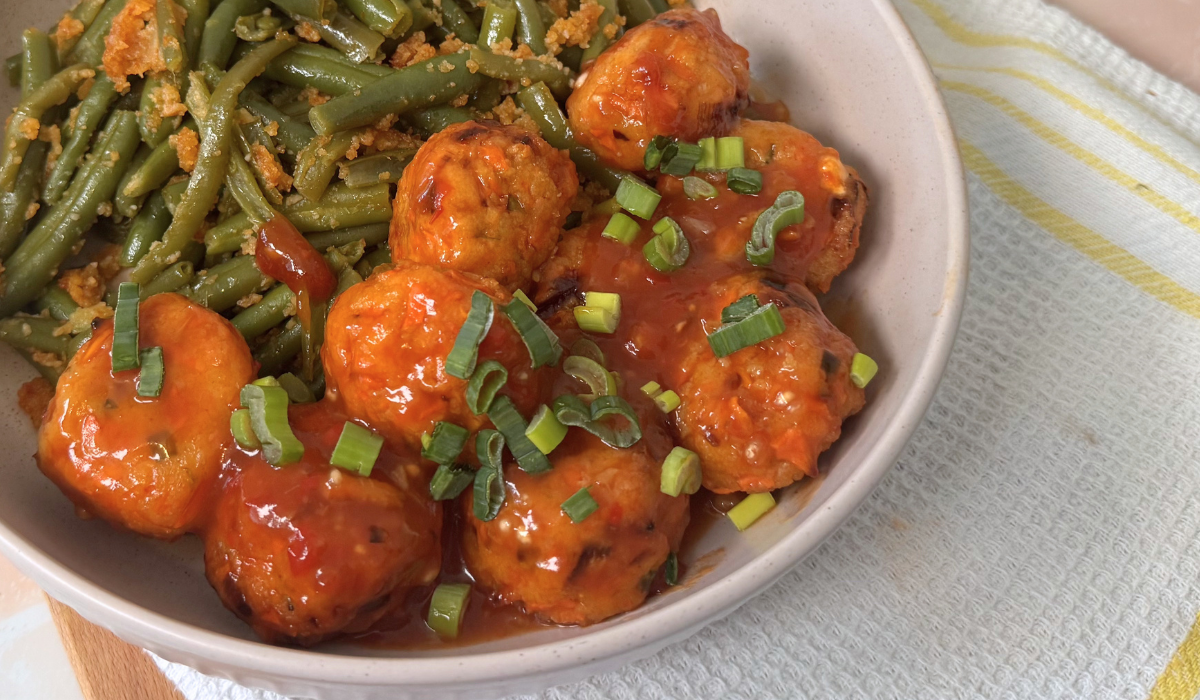 Polpette di tofu con glassa agropiccante
