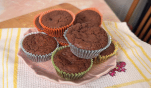 Muffin al cacao e cioccolato con tofu vellutato